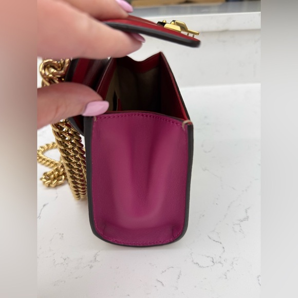 Gucci Red and Pink Padlock Shoulder Bag - Picture 6 of 13